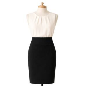 Eileen Fisher Black Stretch Knit Pencil Skirt Womens S Pull On Minimal Workwear